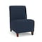 Lesro Siena Lounge Reception Armless Guest Chair, Walnut, RF Blueberry Upholstery SN1102 - alternate 1